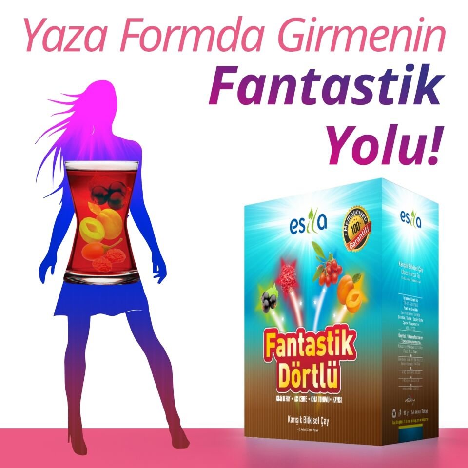 Esila Fantastik Dörtlü Karışık Bitkisel Yaz Çayı 45'li