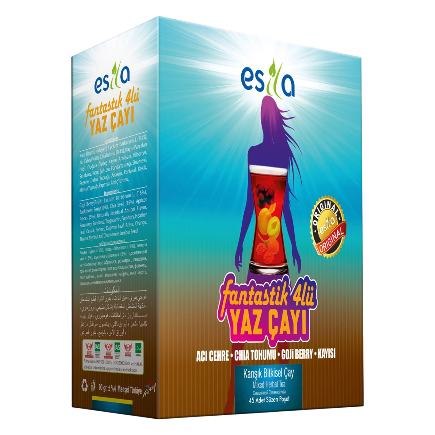 Esila Fantastik Dörtlü Karışık Bitkisel Yaz Çayı 45'li