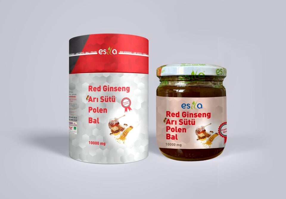 Red Ginseng & Arı Sütü Polen Bal 210 ml (10.000 mg)
