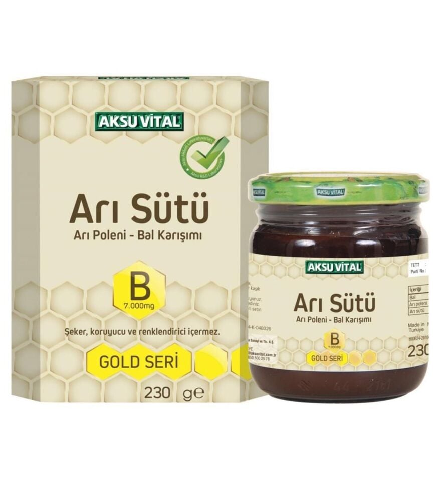 AKSU VİTAL ARI SÜTÜ BAL POLEN BEBE DOZ (B) 7.000 MG 220 GR
