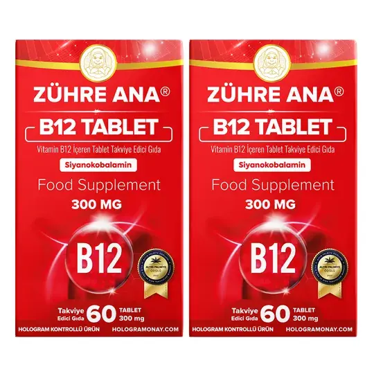 Toptan Vitamin B12 Tablet   3000 mcg x 60 Tablet