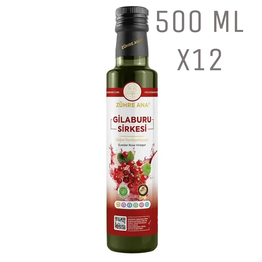 Toptan Gilaburu Sirkesi 500ml 12 Adet