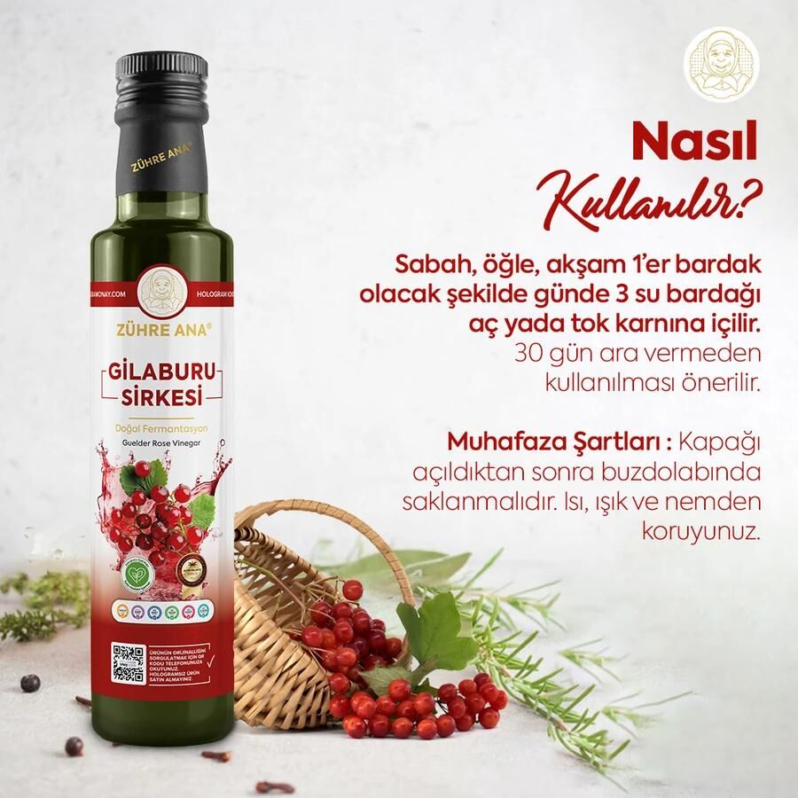 Toptan Gilaburu Sirkesi 500ml 1Adet