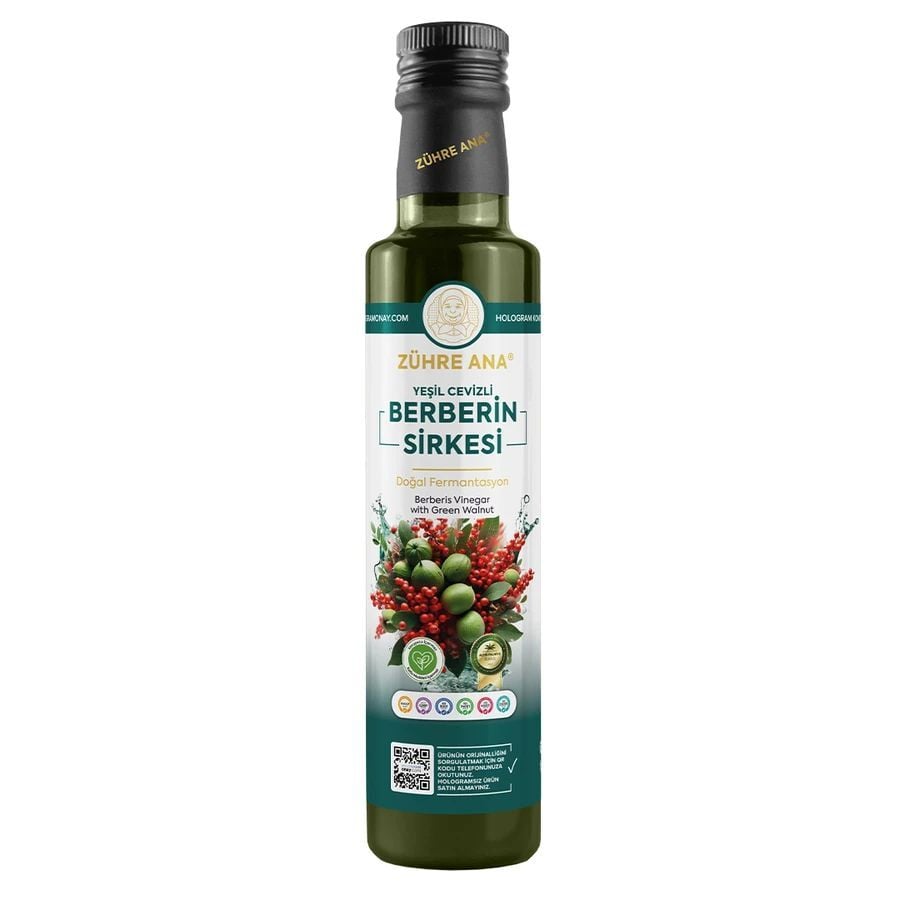 Toptan Yeşil Cevizli Berberin Sirkesi  500ml 12Adet