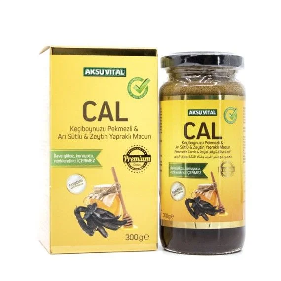 AKSU VİTAL CAL KEÇİBOYNUZU PEKMEZLİ ARI SÜTLÜ ZEYTİN YAPRAKLI MACUN 300 GR