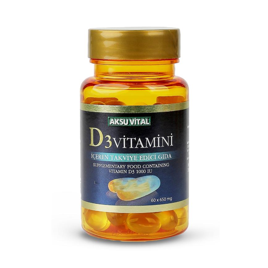 AKSU VİTAL D3 VİTAMİNİ 650 MG 60 SOFTJEL