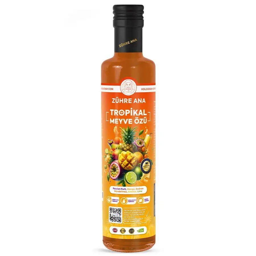 Toptan  Zühre Ana Tropikal Meyve Özü  Net Miktar: 640gr 12 Adet