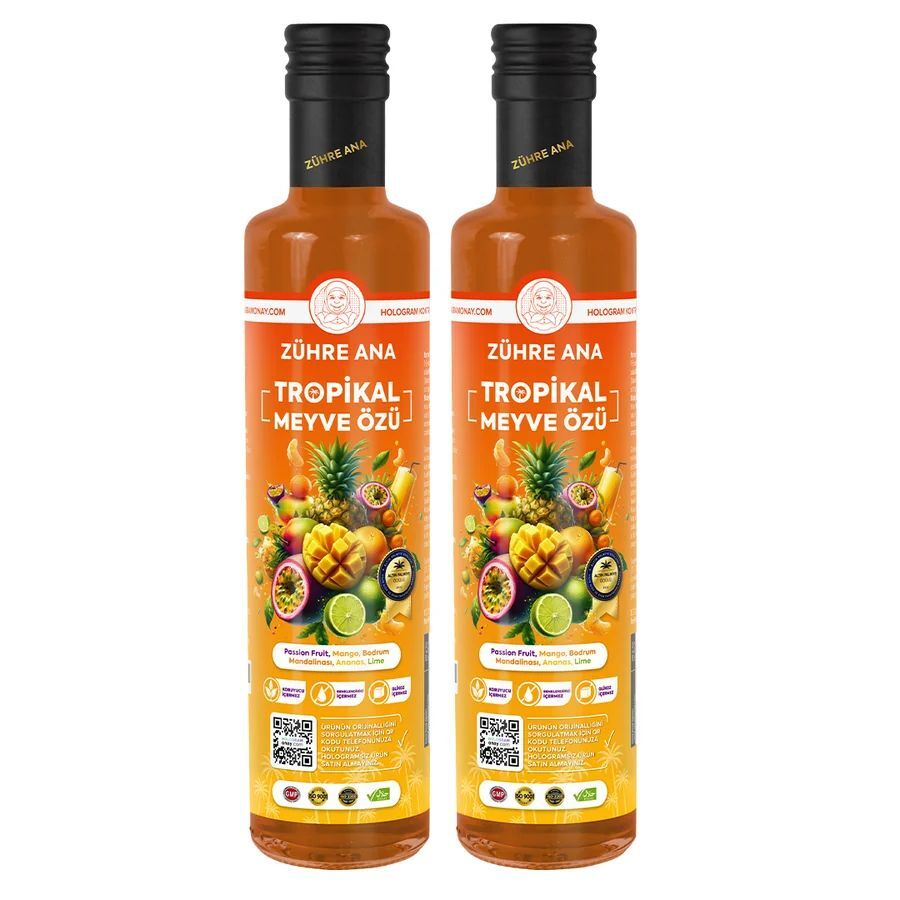 Toptan  Zühre Ana Tropikal Meyve Özü  Net Miktar: 640gr 1 Adet