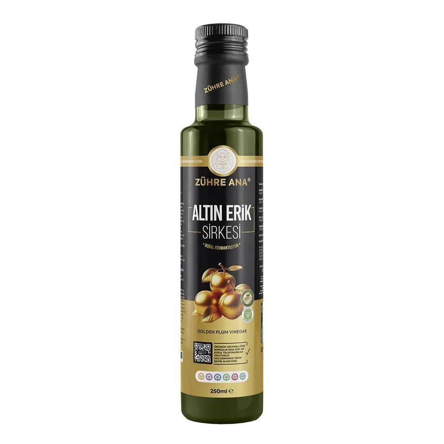 Toptan  Zühre Ana Altın Erik Sirkesi 250ml 1Adet