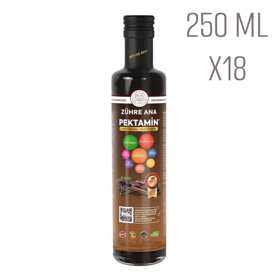 Toptan  Zühre Ana Pektamin Pekmez  Net Miktar: 250 ml 18 Adet