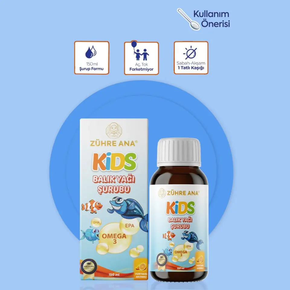 Toptan  Kids Omega 3 Yağı Şurubu 150 ml 1Adet