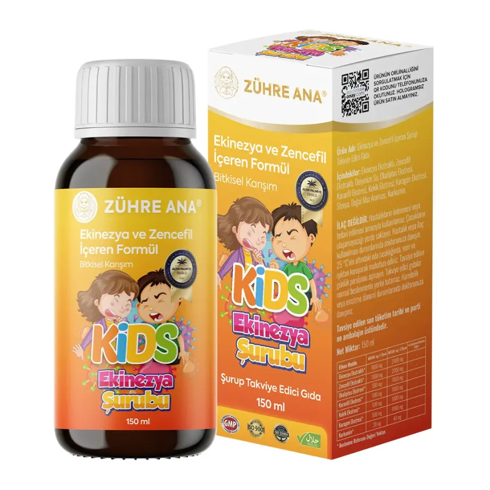 Toptan  Kids Ekinezya ve Zencefilli Şurup  150ml 1Adet