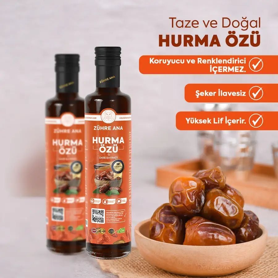 Toptan Zühre Ana Hurma Özü  Net Miktar: 350gr 12 Adet