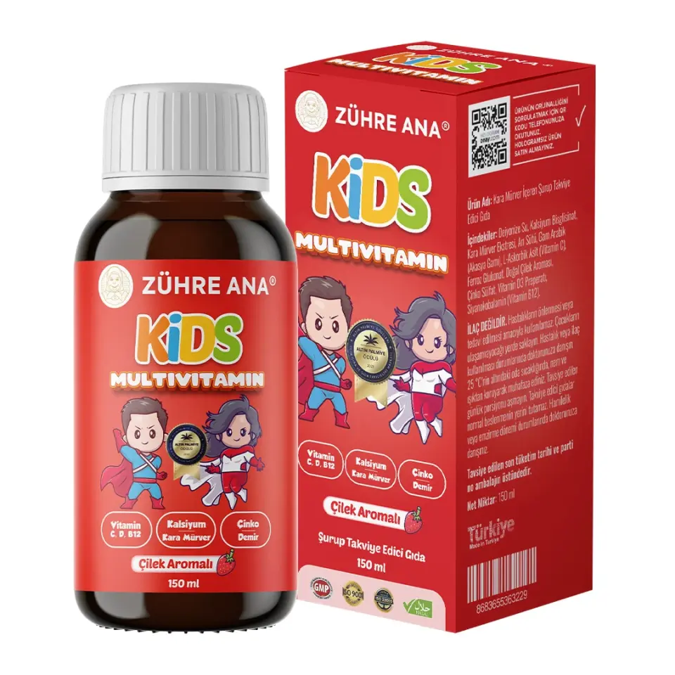 Toptan  Kids Multivitamin Çilekli Şurup  150ml 1Adet