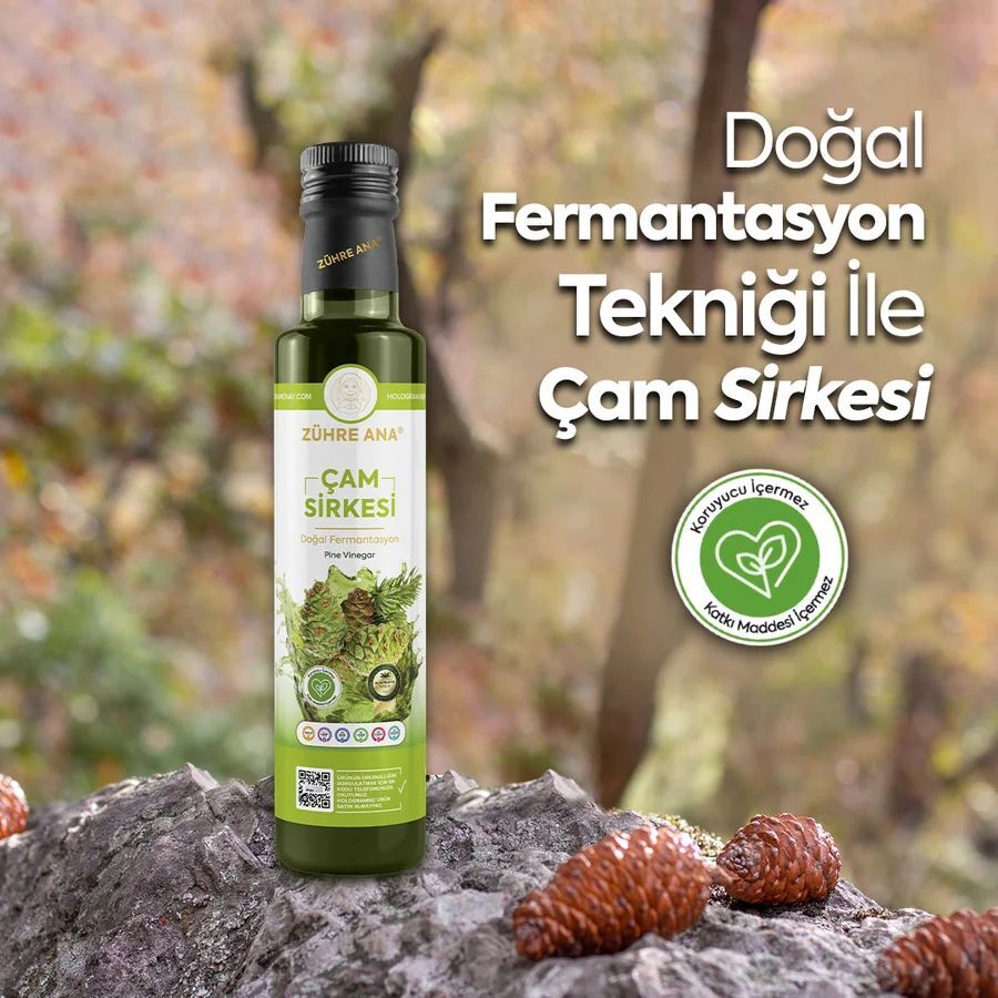 Toptan  Zühre Ana Doğal Fermentasyon Çam Sirkesi 500ml 1Adet