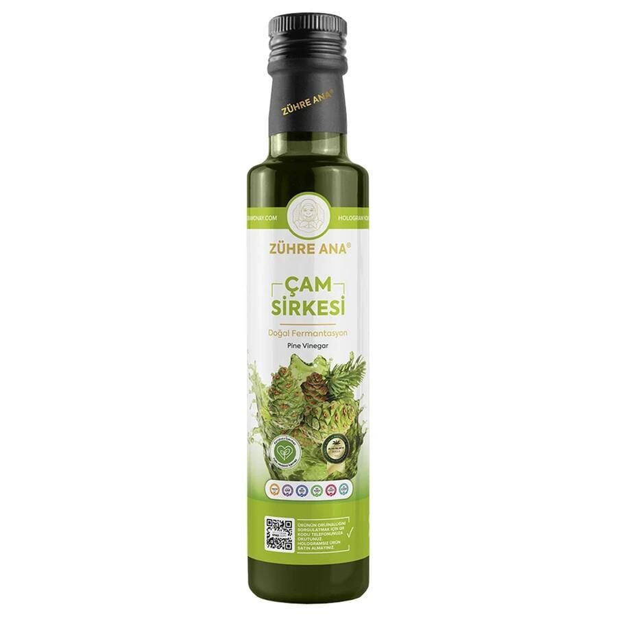 Toptan  Zühre Ana Doğal Fermentasyon Çam Sirkesi 500ml 12 Adet