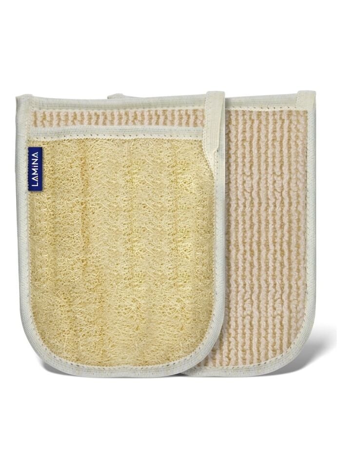 Lamina Tarafli Doğal Kabak Loofah Eldiveni