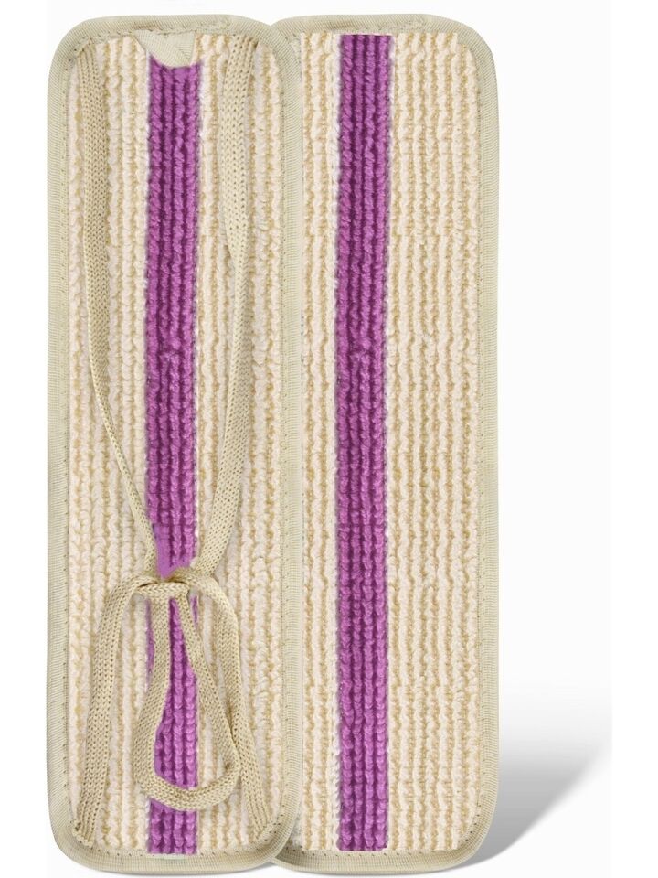 Lamina  Banyo Sırt Fırçası, Çift Taraflı Duş Elyafı, Uzun Kumaş Saplı