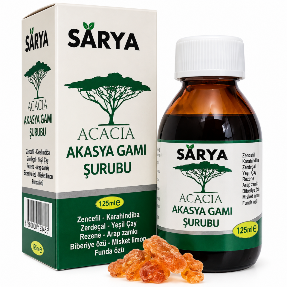 SARYA Acacıa Akasya Gamı Şurubu Akasya Şurubu 125 ML 1 Adet