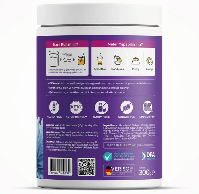 We Collagan Tip 1-2-3 Toz Collagan  300Gr