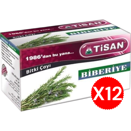 Tisan Biberiye Bitki Çayı 20 Sallama Poşet X12