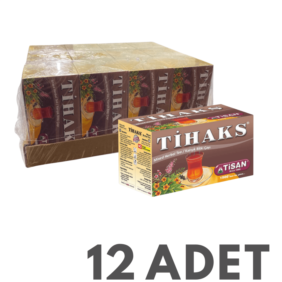 Tisan Tihaks Karışık Bitki Çayı 20 Süzen Poşet 12 Adet