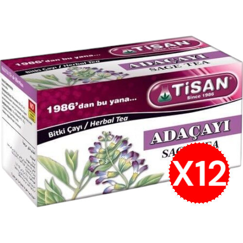 Tisan Adaçayı Bitki Çayı 20 Sallama Poşet X12