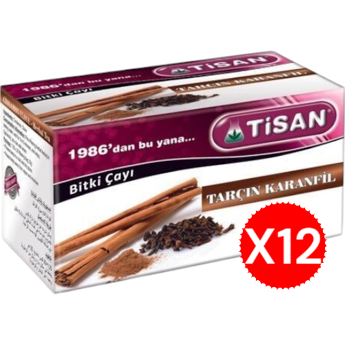 Tisan Tarçın Karanfil Çayı 20 Sallama Poşet X12