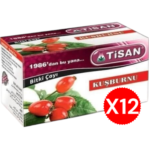 Tisan Kuşburnu Çayı 20 Sallama Poşet X12