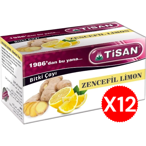 Tisan Zencefil Limon Çayı 20 Sallama Poşet X12
