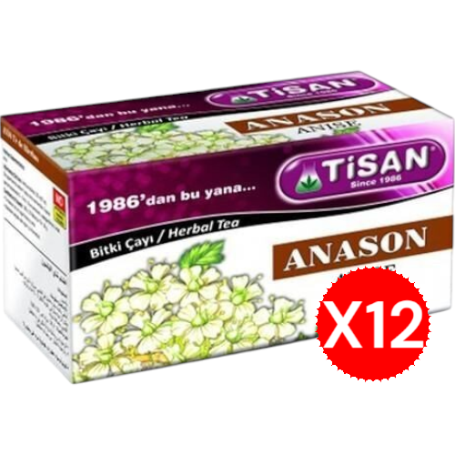 Tisan Anason Bitki Çayı 20 Sallama Poşet X12