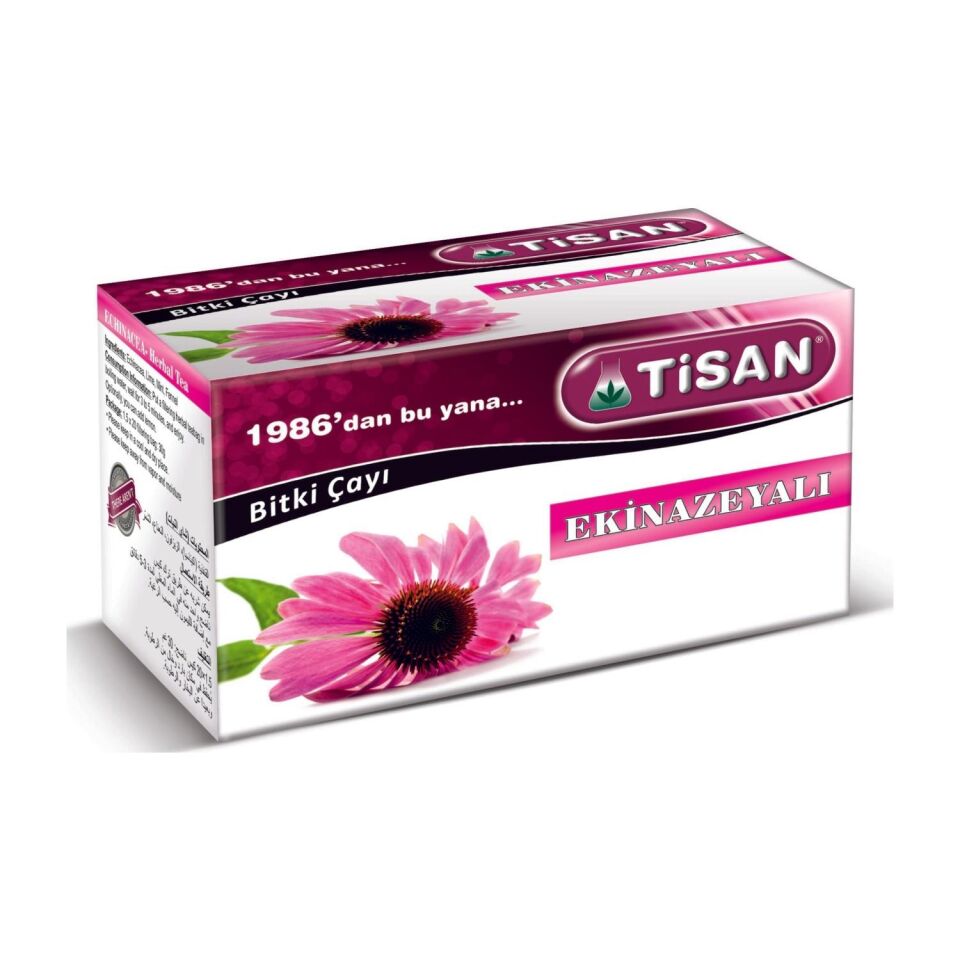 Tisan Ekinezyalı (Ekinazeya) Bitki Çayı 20 Sallama Poşet 12Adet