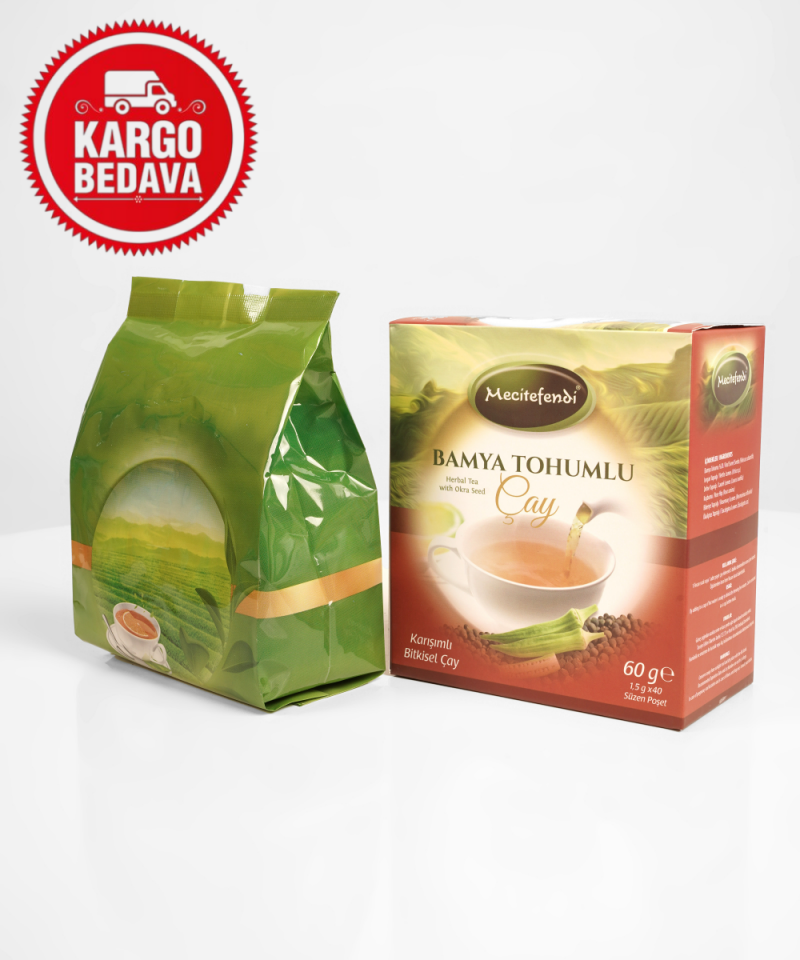 Toptan  Bamya Tohumlu Çay 40’lı Poşet Çay