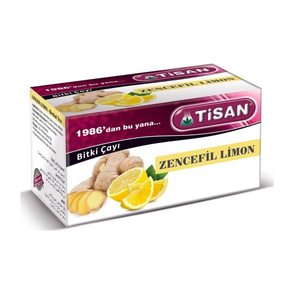 Tisan Zencefil Limon Çayı 20 Sallama Poşet 12Adet