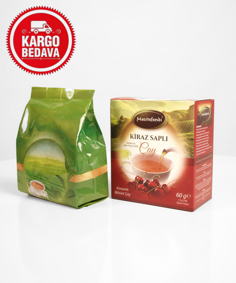 Toptan  Kiraz Saplı Çay 40'lı Poşet Çay