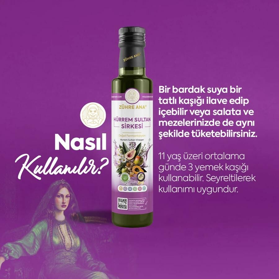 Toptan Zühre Ana Hürrem Sultan Sirkesi Doğal Fermantasyon 1Adet