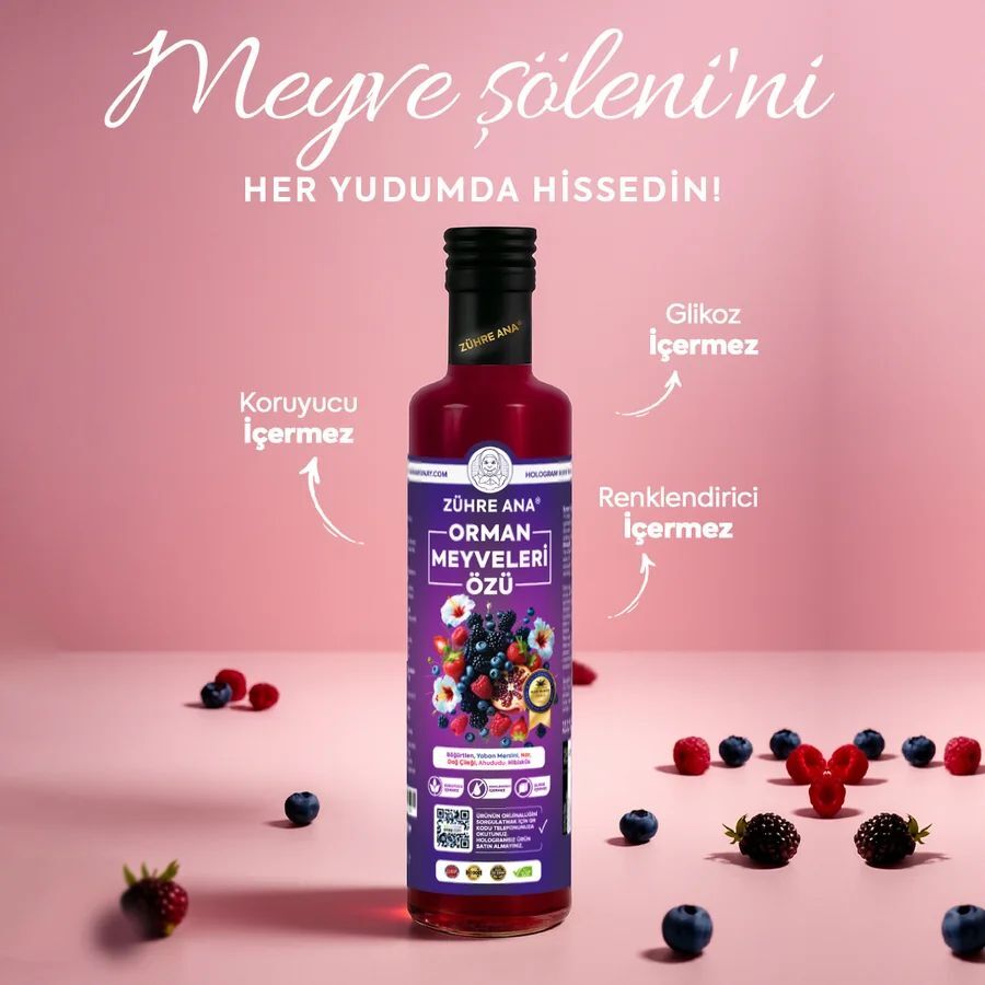 Toptan Zühre Ana Orman Meyveleri Özü  Net Miktar: 640 Gr 1 Adet