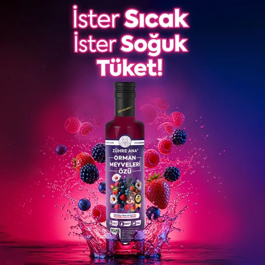 Toptan Zühre Ana Orman Meyveleri Özü  Net Miktar: 640 Gr 12 Adet