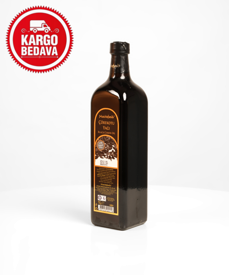Çörekotu Yağı Kutulu Cam Şişe (1 Lt)
