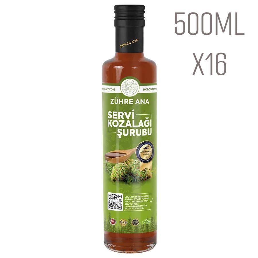 Zühre Ana Servi Kozalağı Şurubu  Net Miktar: 500ml 16Adet