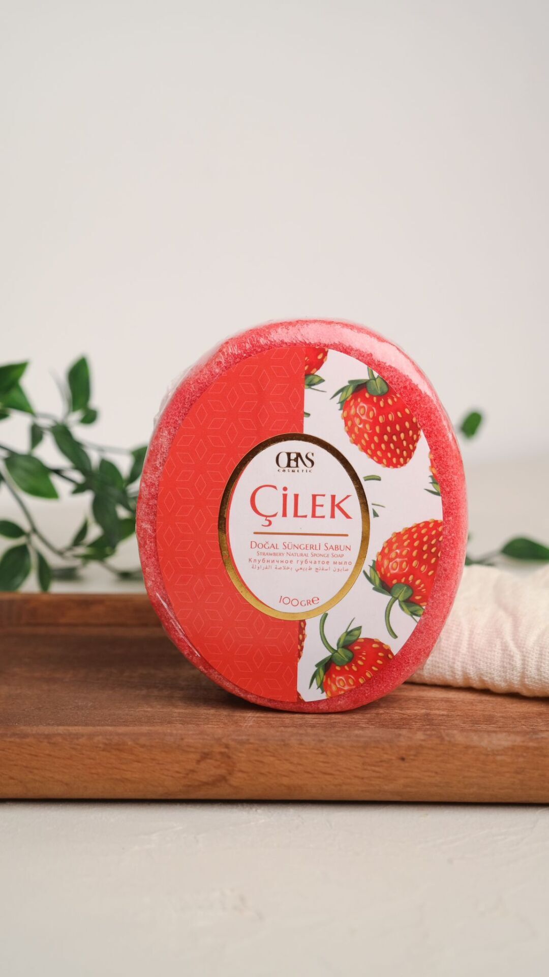 ÇİLEK  SÜNGERLİ SABUN 100GR