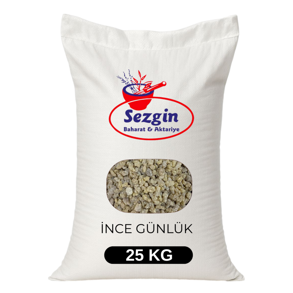 Sezgin Baharat Toptan Küçük Boy Akgünlük - Günlük Sakızı 25 Kg