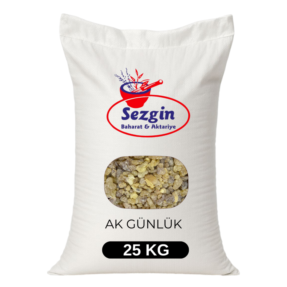 Sezgin Baharat Toptan İri Boy Akgünlük - Günlük Sakızı 25 KG