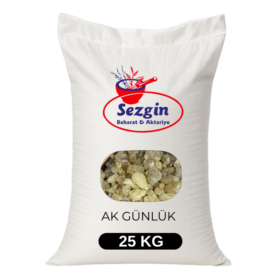 Sezgin Baharat Toptan İri Boy Akgünlük - Günlük Sakızı  25 KG 1.Kalite