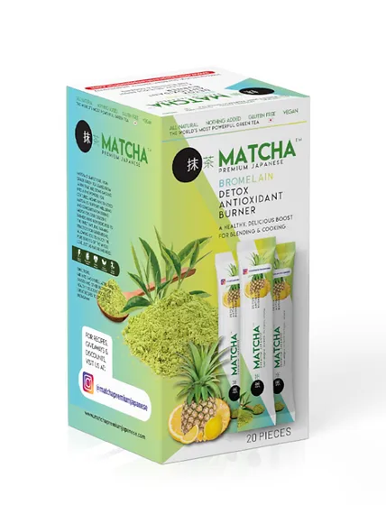 Matcha Premium Japanese Bromelain içeren 20 adet Bitki Çayı
