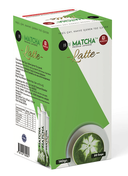 Matcha Premium Japanese Matcha Latte Form Çayı Maça Çayı 20 x 7GR