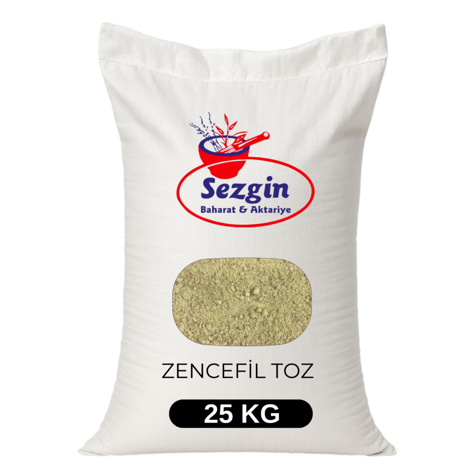 Sezgin Baharat Toptan Öğütülmüş Zencefil - Zencefil Tozu 25 KG