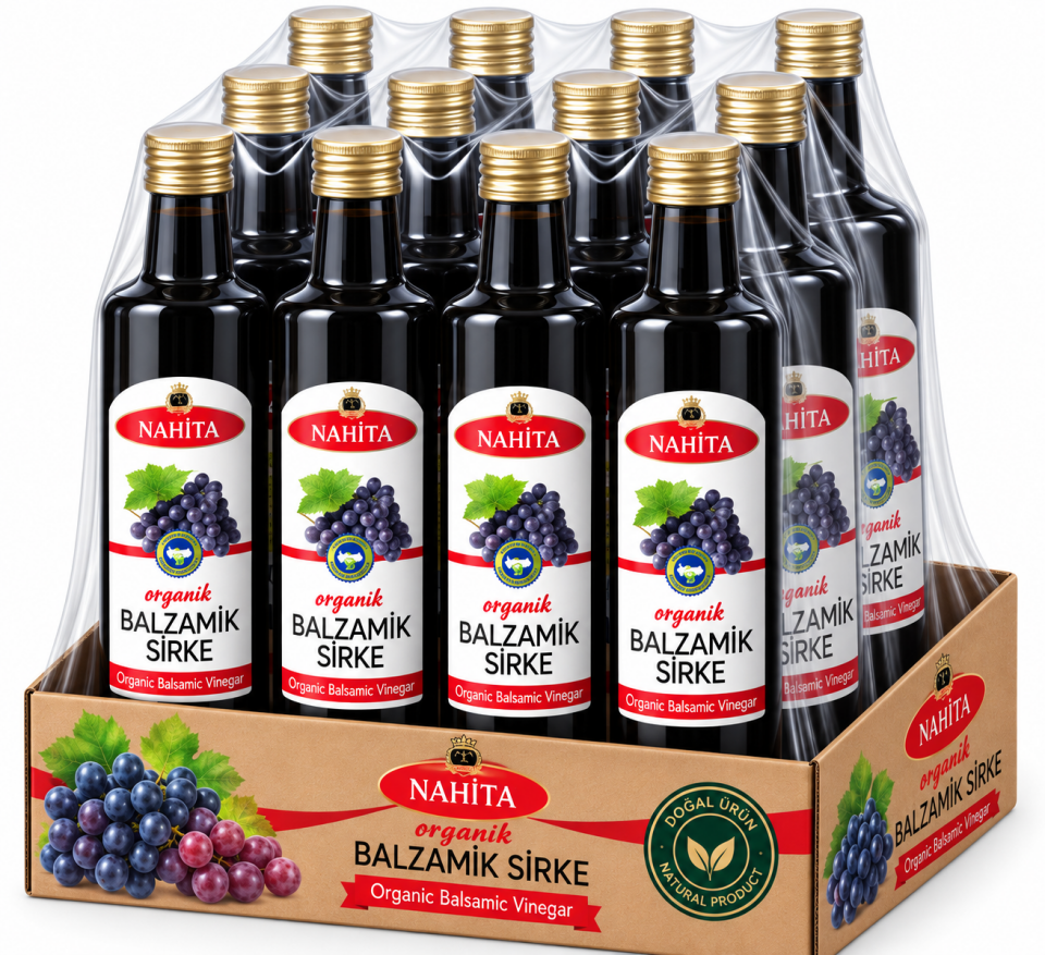 Doğal Katkısız Balzemik Sirkesi  500 ML X12 Adet