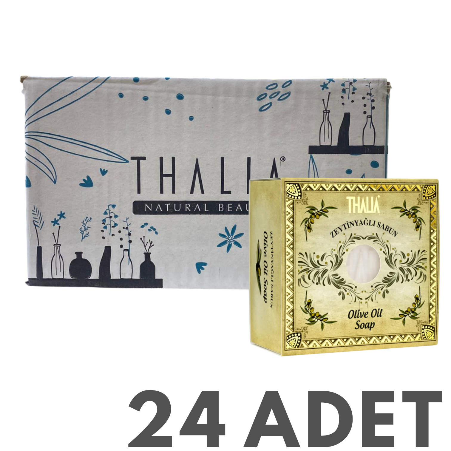 Nemlendirici Etkili Zeytinyağı Özlü Doğal Sabun 150 G 24 Adet