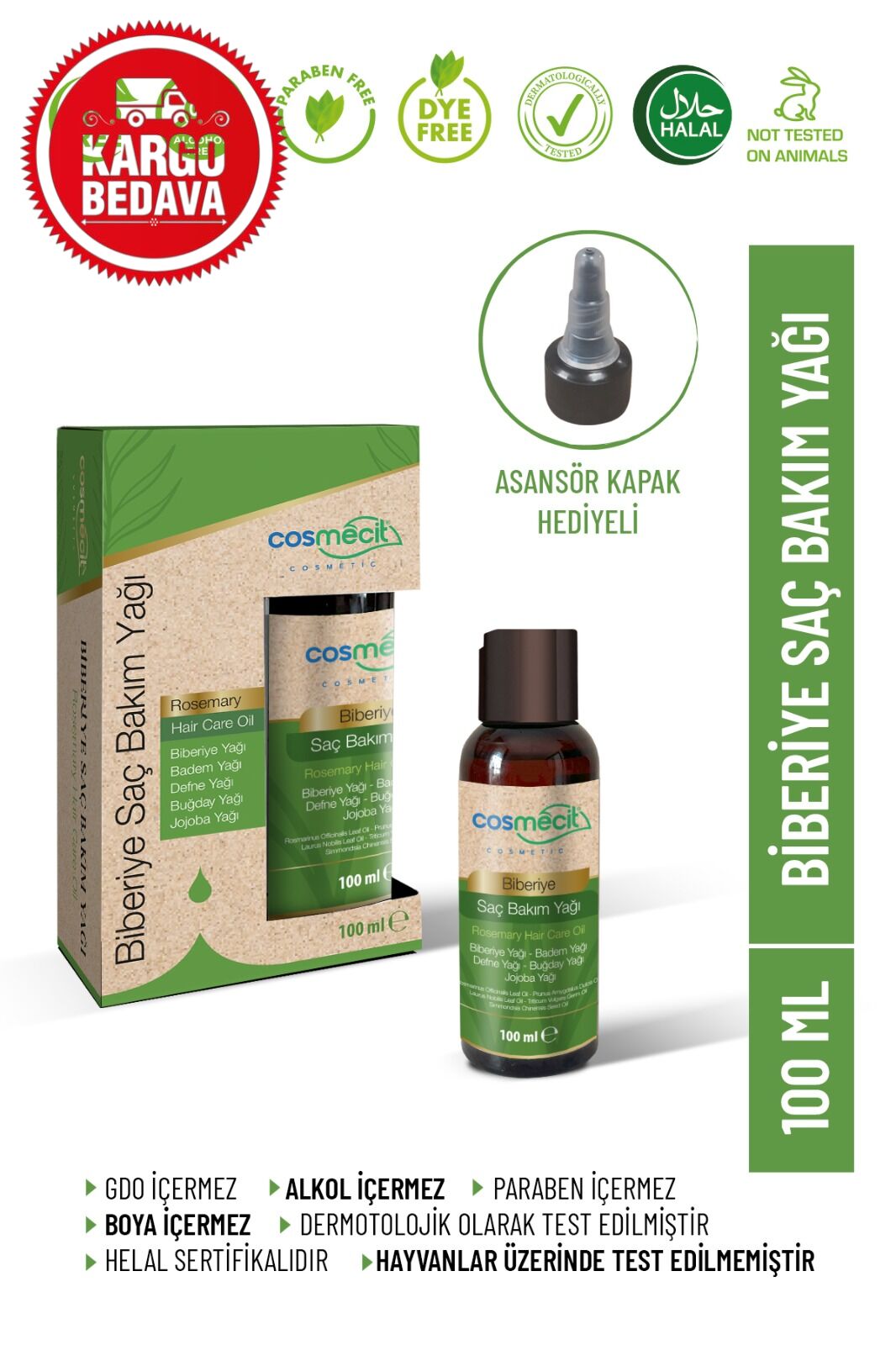 Biberiyeli Saç Bakım Yağı 100 ML